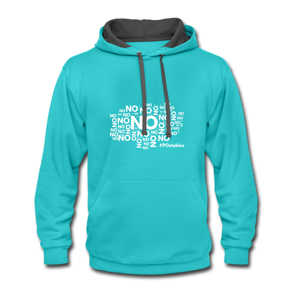 No No No W Contrast Hoodie - scuba blue/asphalt