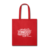 No No No W Tote Bag - red