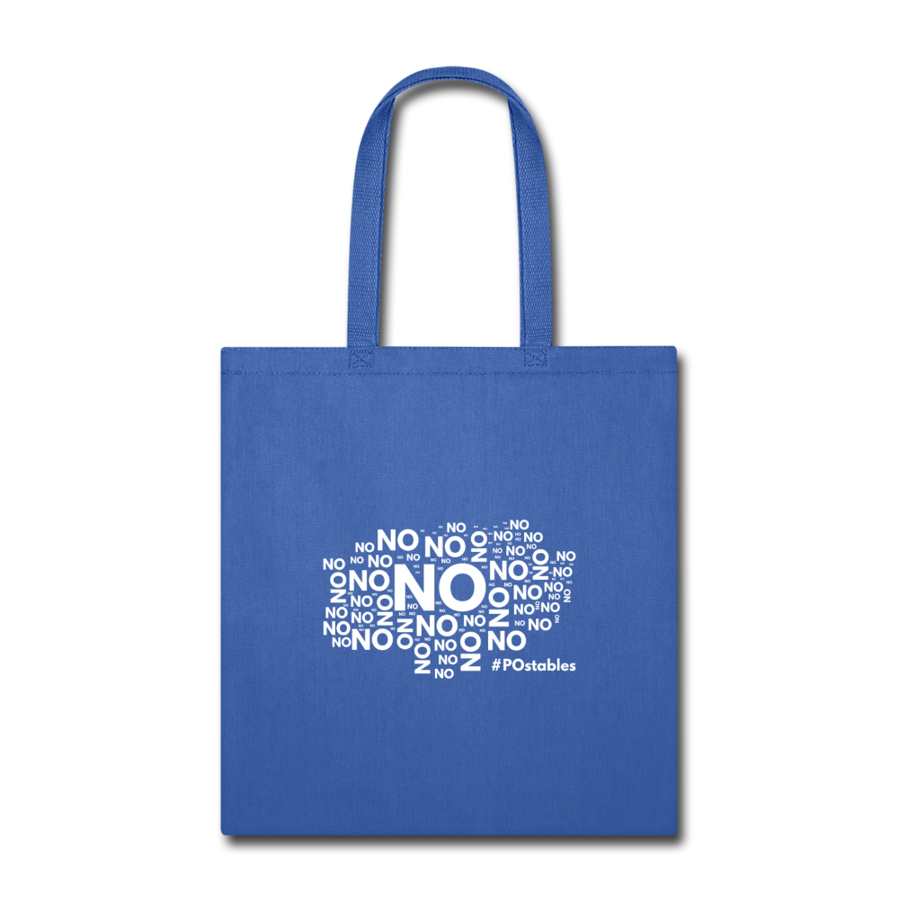 No No No W Tote Bag - royal blue
