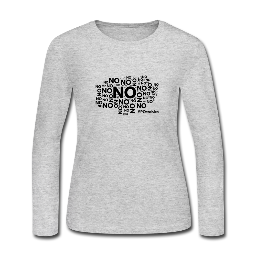 No No No Women's Long Sleeve Jersey T-Shirt - gray