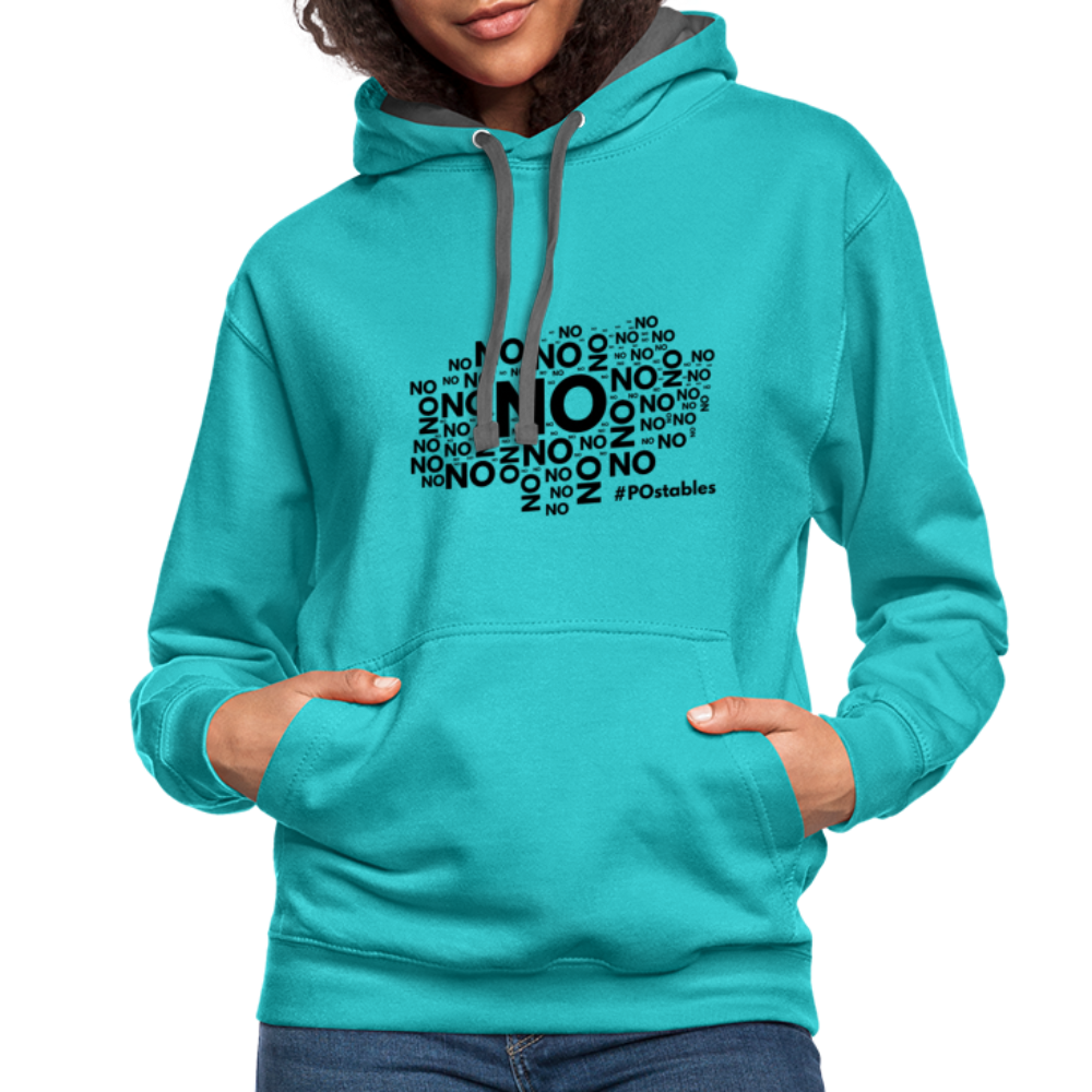 No No No B Contrast Hoodie - scuba blue/asphalt