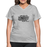 No No No B Women's V-Neck T-Shirt - gray