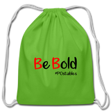 Be Bold Cotton Drawstring Bag - clover