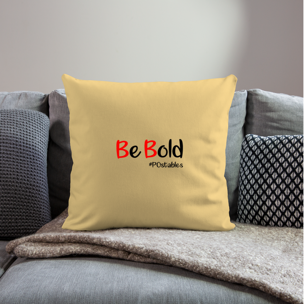Be Bold Throw Pillow Cover 18” x 18” - washed yellow