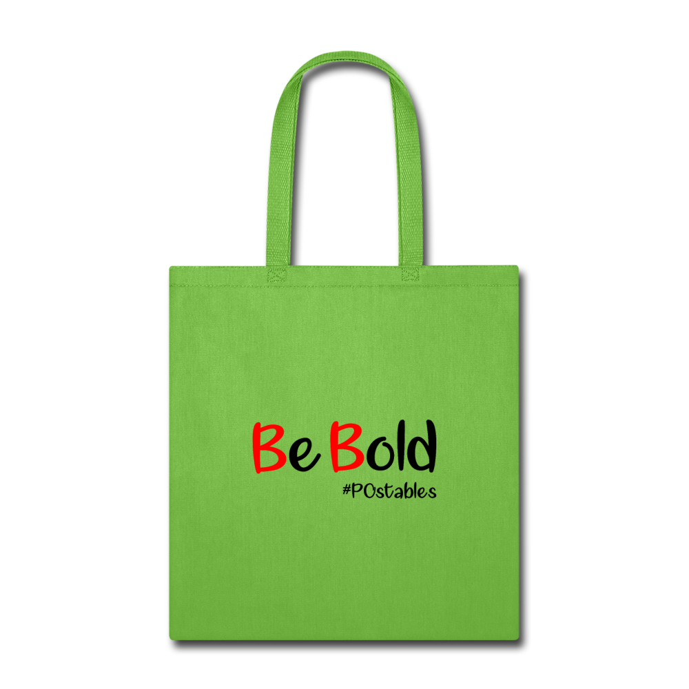 Be Bold Tote Bag - lime green