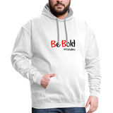 Be Bold Contrast Hoodie - white/gray