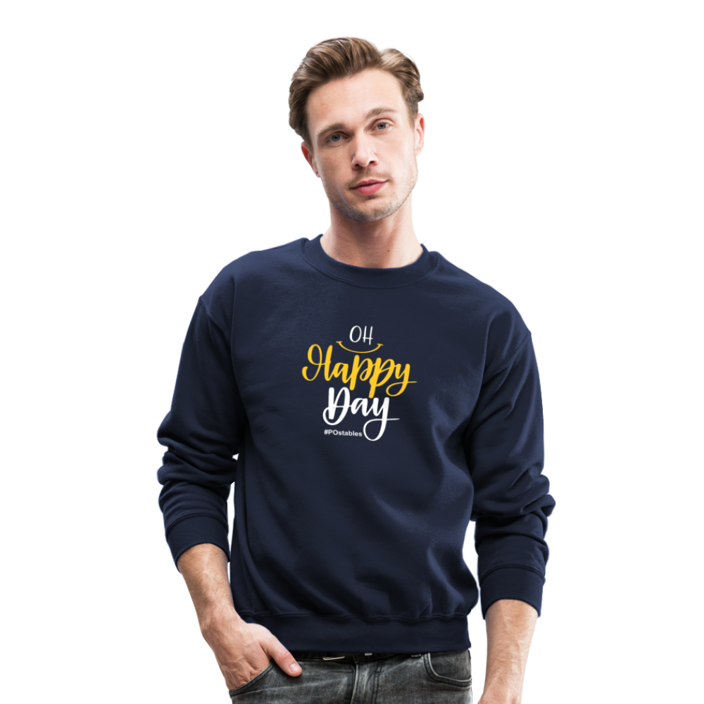 Oh Happy Day Crewneck Sweatshirt - navy