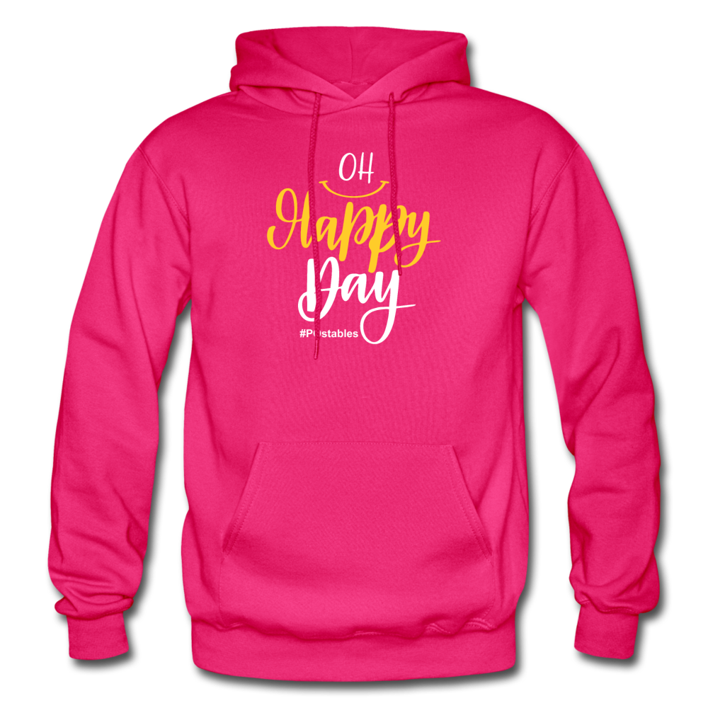 Oh Happy Day Gildan Heavy Blend Adult Hoodie - fuchsia