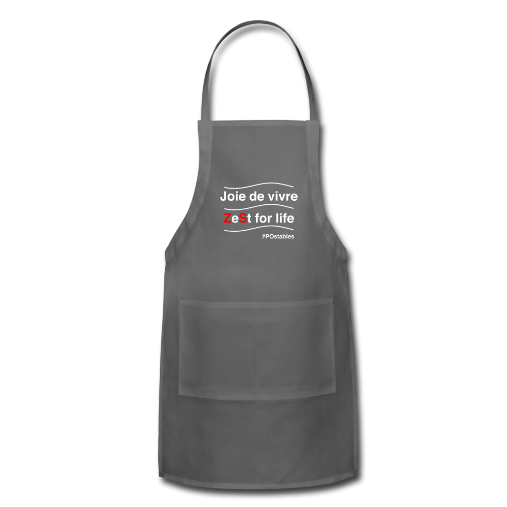 Zest For Life W Adjustable Apron - charcoal