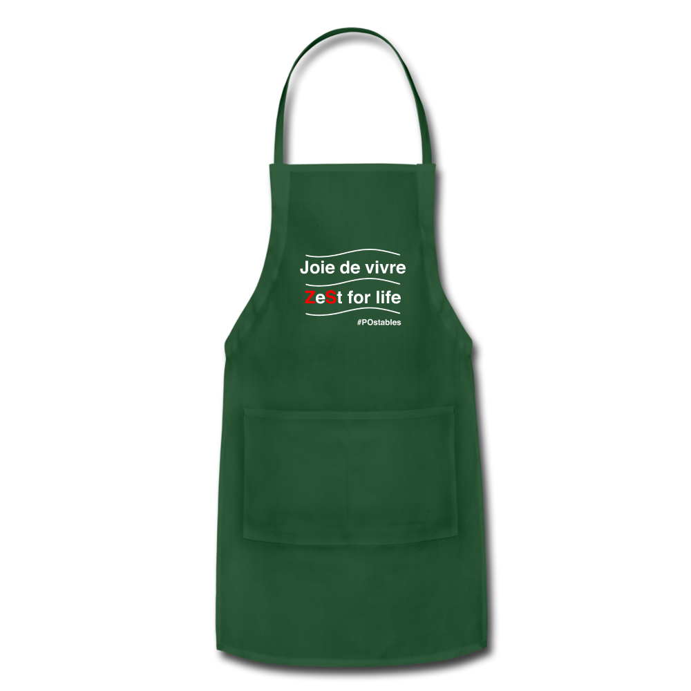 Zest For Life W Adjustable Apron - forest green