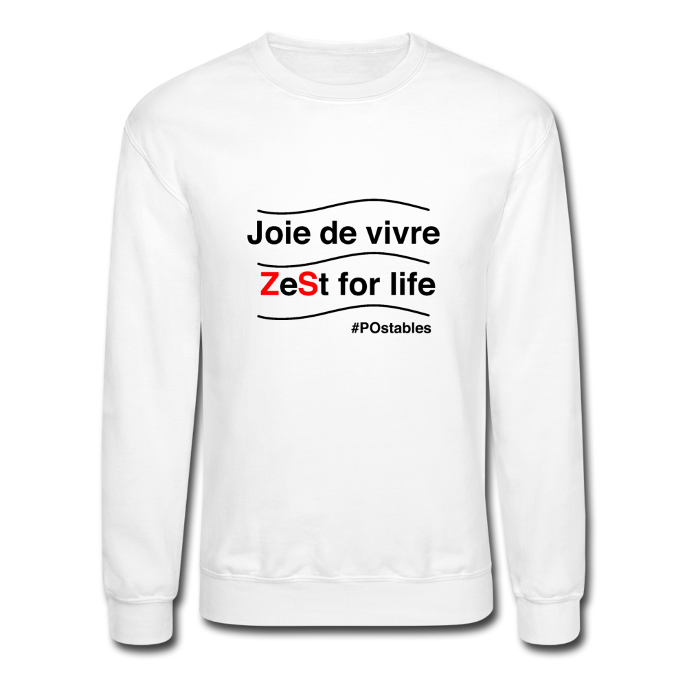 Zest For Life B Crewneck Sweatshirt - white