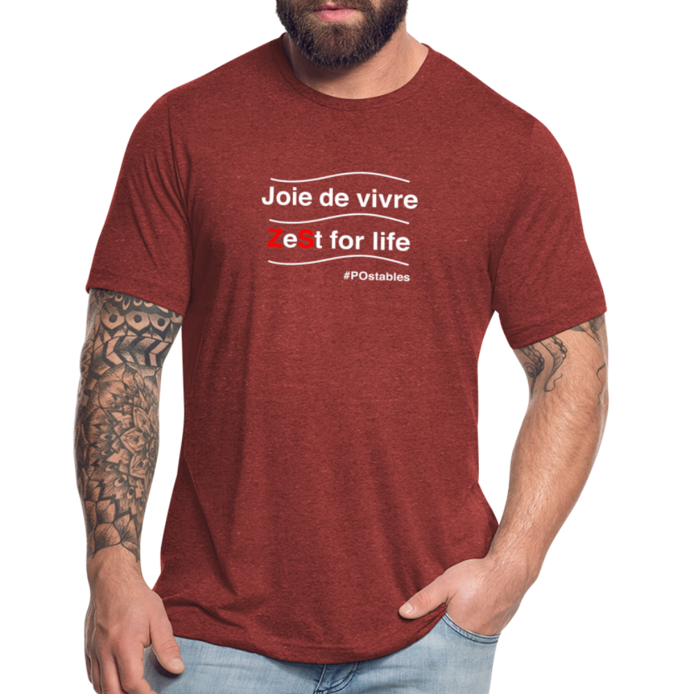 Zest For Life W Unisex Tri-Blend T-Shirt - heather cranberry