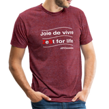 Zest For Life W Unisex Tri-Blend T-Shirt - heather cranberry