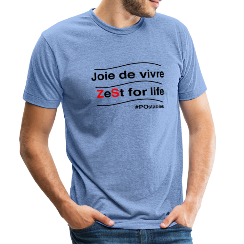 Zest For Life B Unisex Tri-Blend T-Shirt - heather blue