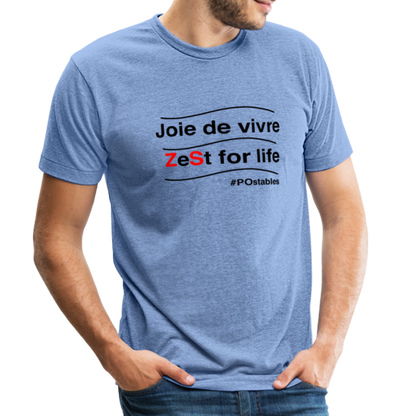 Zest For Life B Unisex Tri-Blend T-Shirt - heather blue