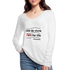 Zest For Life B Women’s Long Sleeve  V-Neck Flowy Tee - white