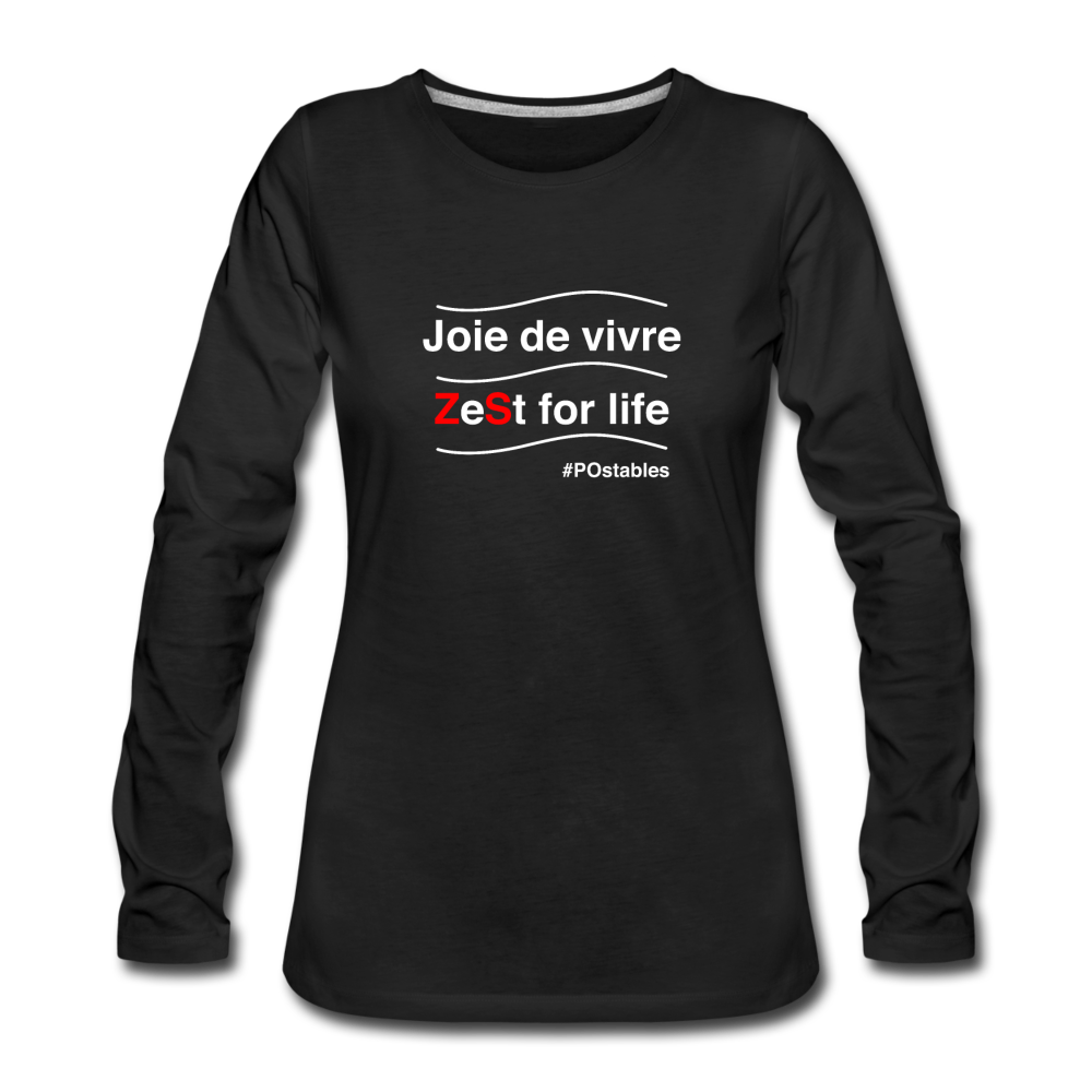 Zest For Life W Women's Premium Long Sleeve T-Shirt - black