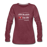 Zest For Life W Women's Premium Long Sleeve T-Shirt - heather burgundy