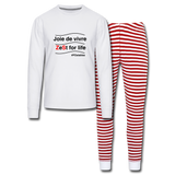 Zest For Life B Unisex Pajama Set - white/red stripe