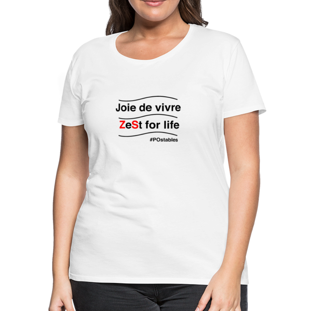 Zest For Life B Women’s Premium T-Shirt - white