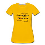Zest For Life B Women’s Premium T-Shirt - sun yellow
