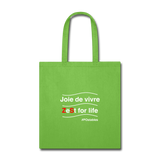 Zest For Life W Tote Bag - lime green