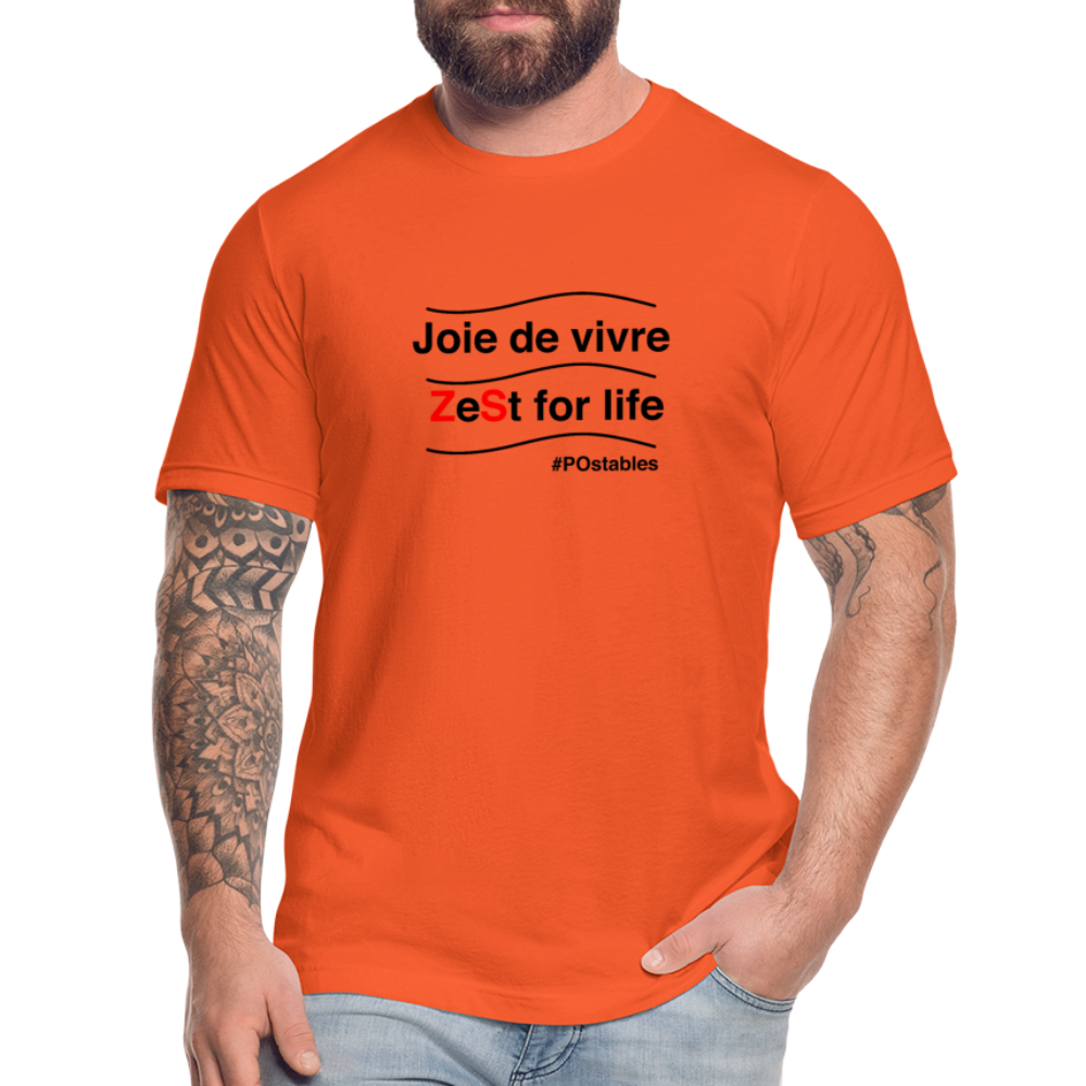 Zest For Life B Unisex Jersey T-Shirt by Bella + Canvas - orange