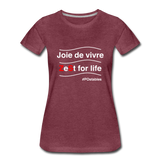 Zest For Life W Women’s Premium T-Shirt - heather burgundy