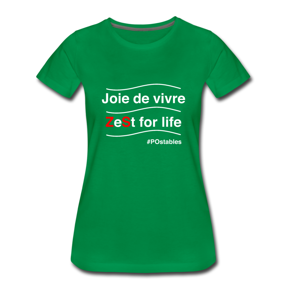 Zest For Life W Women’s Premium T-Shirt - kelly green