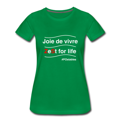 Zest For Life W Women’s Premium T-Shirt - kelly green