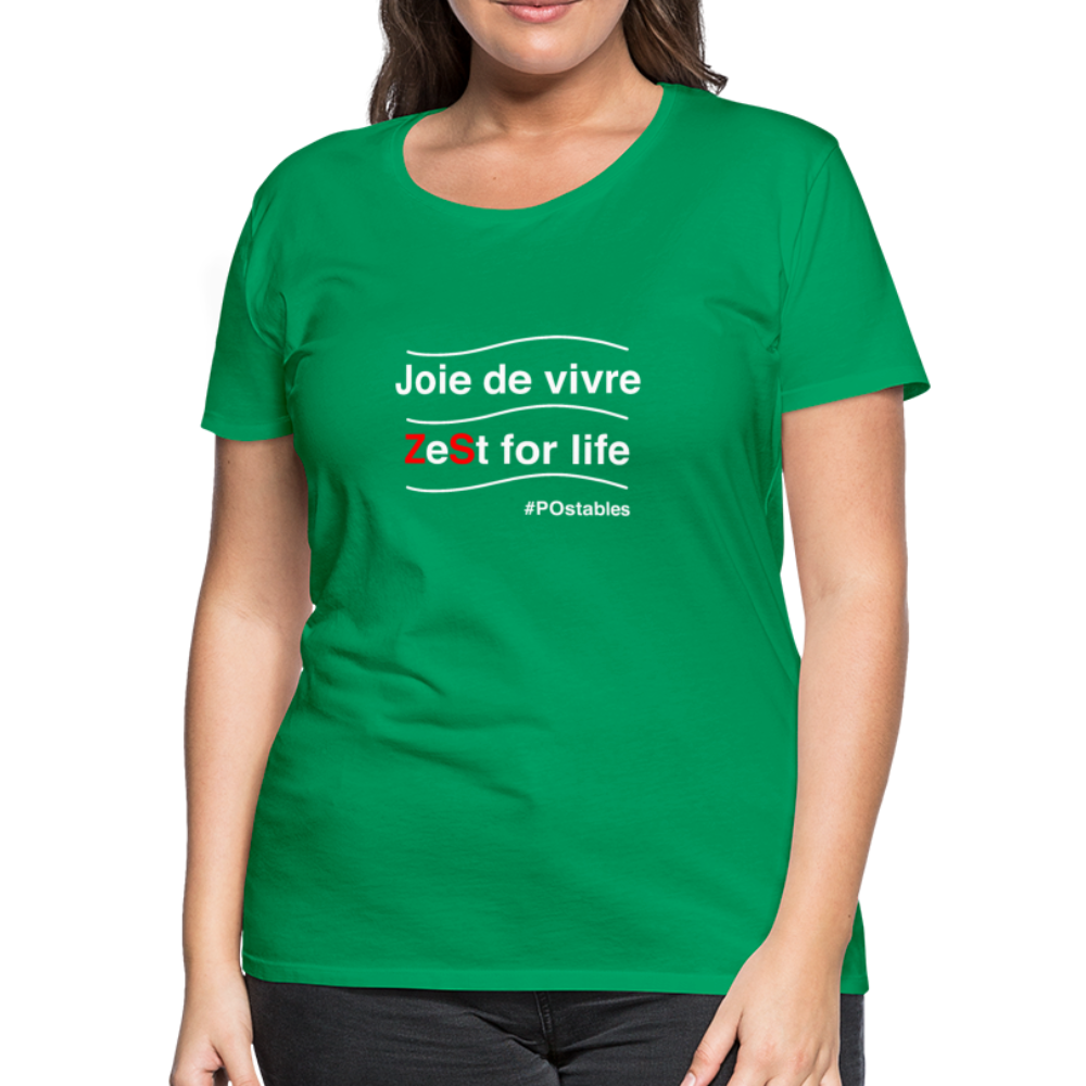 Zest For Life W Women’s Premium T-Shirt - kelly green