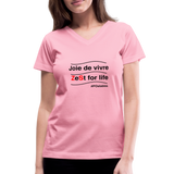 Zest For Life B Women's V-Neck T-Shirt - pink