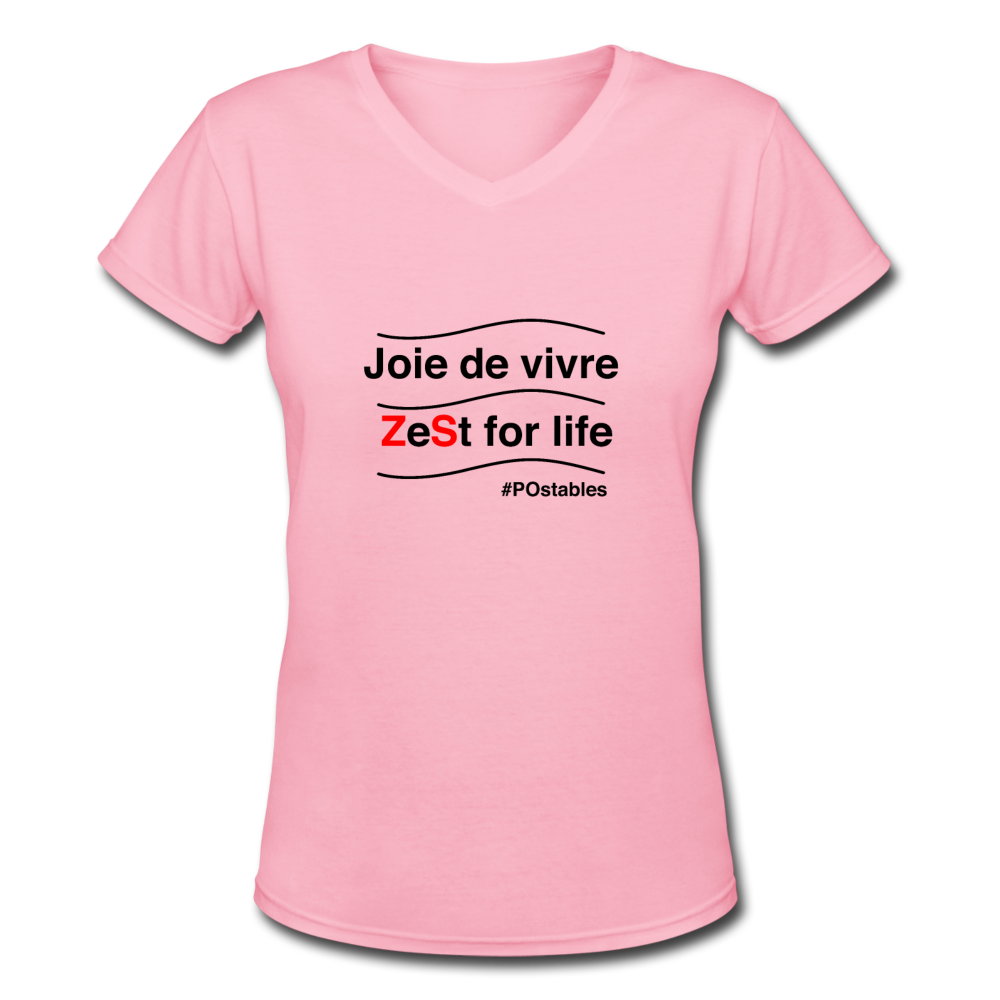 Zest For Life B Women's V-Neck T-Shirt - pink