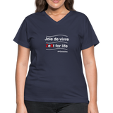 Zest For Life W Women's V-Neck T-Shirt - navy
