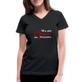 We are forever the POstables W Women's V-Neck T-Shirt - black