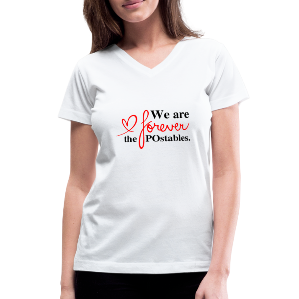 We are forever the POstables B Women's V-Neck T-Shirt - white