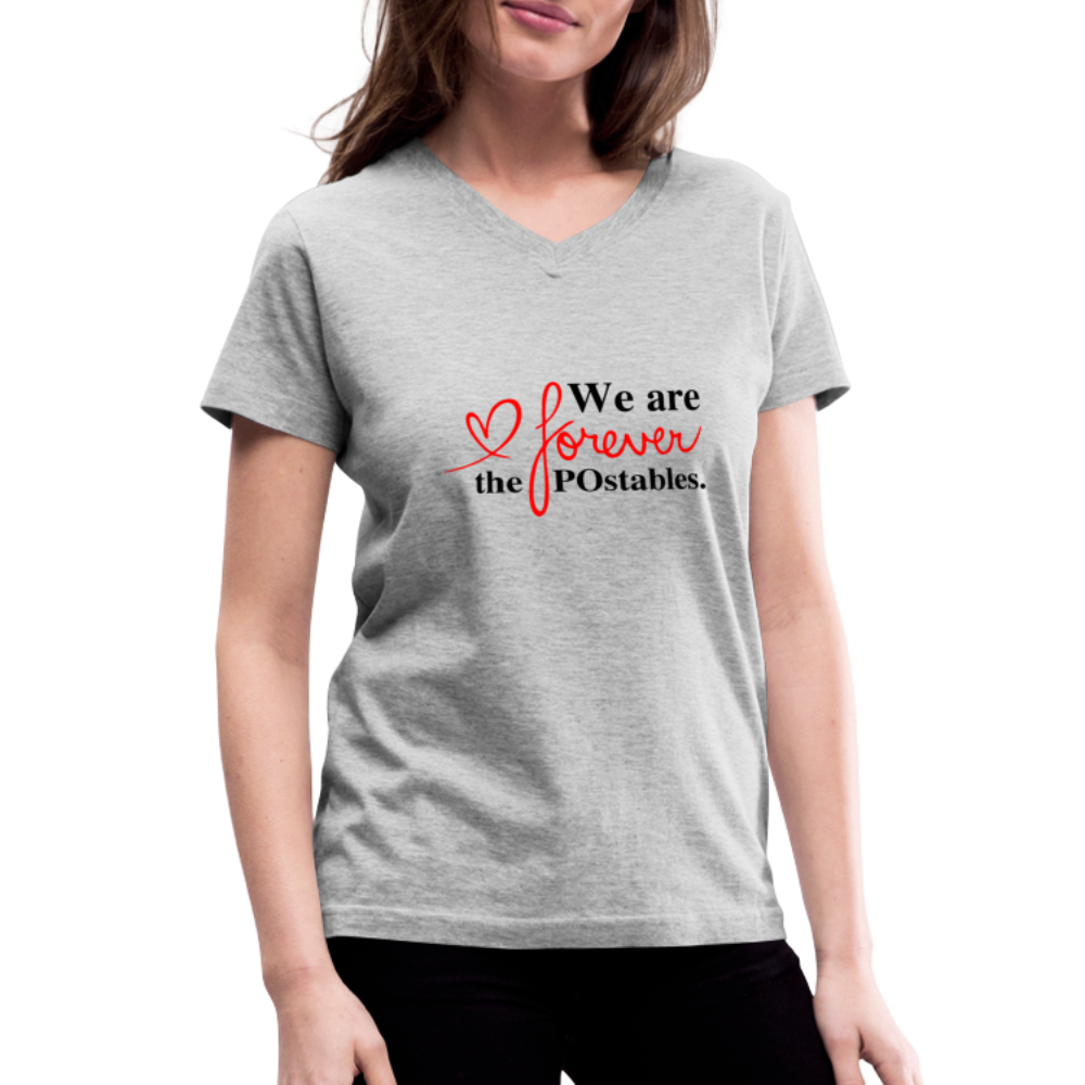 We are forever the POstables B Women's V-Neck T-Shirt - gray