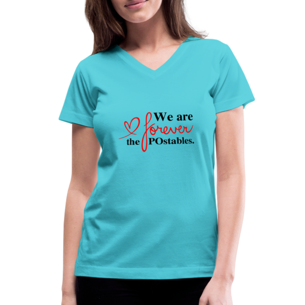 We are forever the POstables B Women's V-Neck T-Shirt - aqua