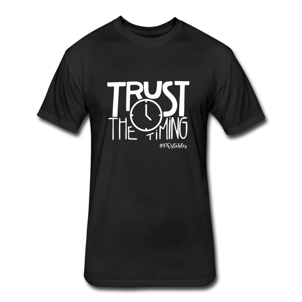 Trust The Timing W Fitted Cotton/Poly T-Shirt by Next Level - black