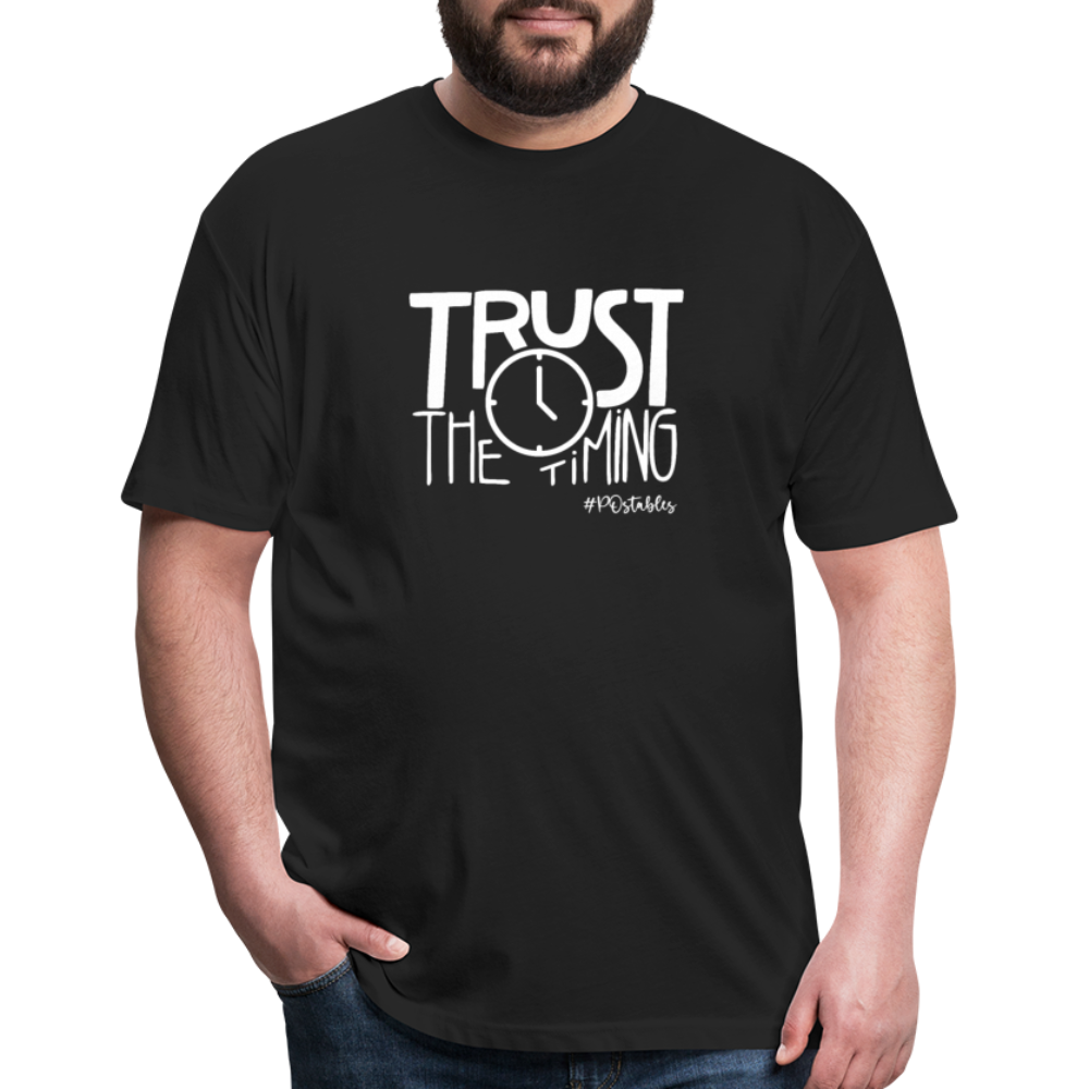 Trust The Timing W Fitted Cotton/Poly T-Shirt by Next Level - black