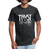Trust The Timing W Fitted Cotton/Poly T-Shirt by Next Level - heather black