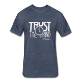 Trust The Timing W Fitted Cotton/Poly T-Shirt by Next Level - heather navy