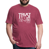 Trust The Timing W Fitted Cotton/Poly T-Shirt by Next Level - heather burgundy