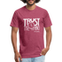 Trust The Timing W Fitted Cotton/Poly T-Shirt by Next Level - heather burgundy