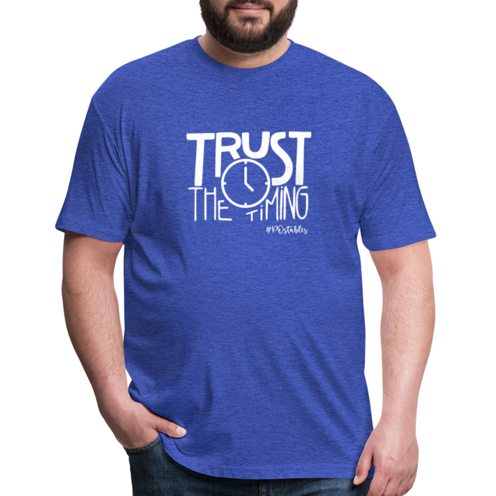 Trust The Timing W Fitted Cotton/Poly T-Shirt by Next Level - heather royal