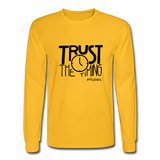Trust The Timing B Men's Long Sleeve T-Shirt - gold