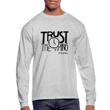 Trust The Timing B Men's Long Sleeve T-Shirt - heather gray