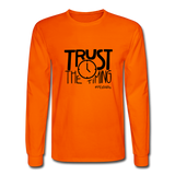 Trust The Timing B Men's Long Sleeve T-Shirt - orange