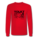 Trust The Timing B Men's Long Sleeve T-Shirt - red