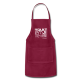 Trust The Timing W Adjustable Apron - burgundy